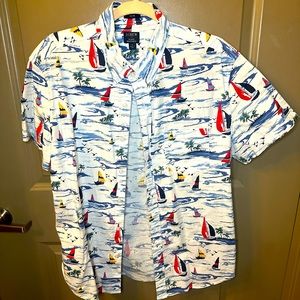 J. Crew Men’s Large Slim Fit Short Sleeve Button Down